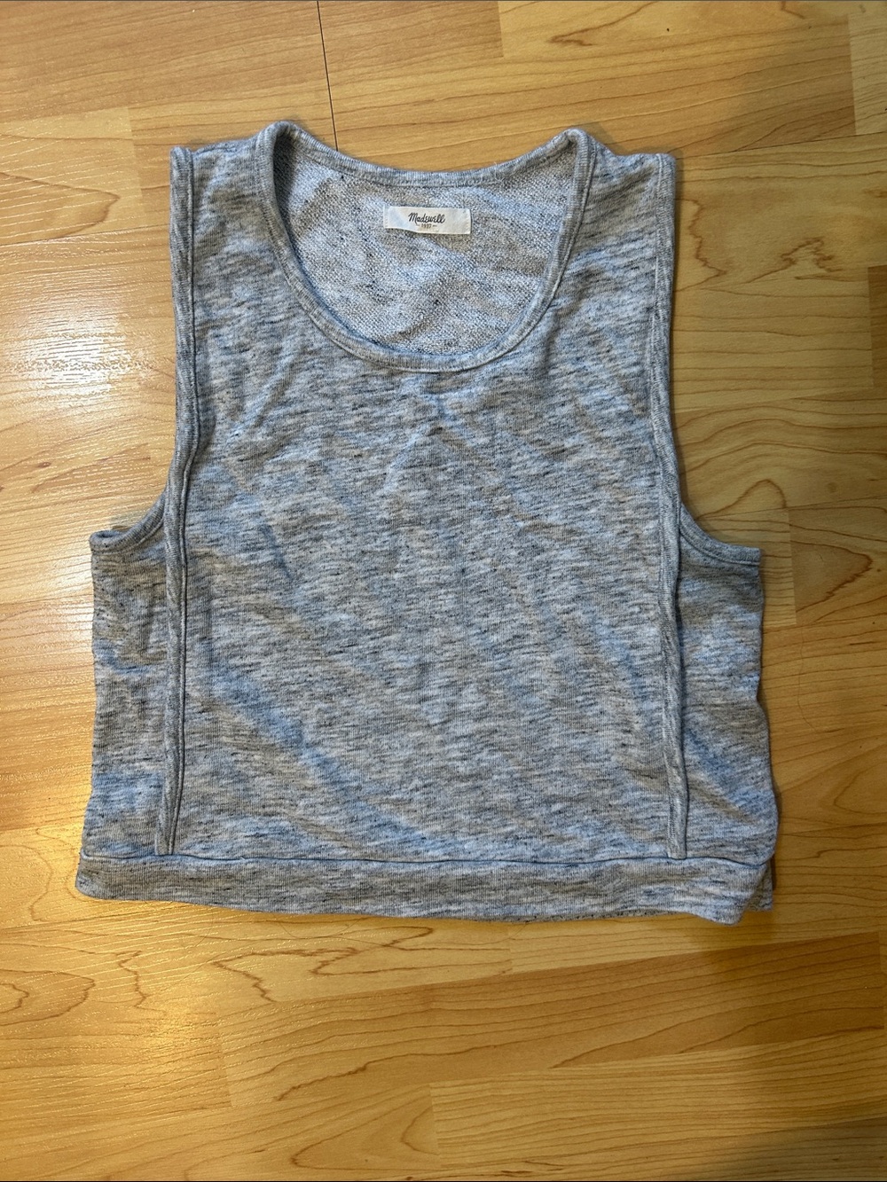 Madewell Heather Gray Sleeveless Cropped Tank